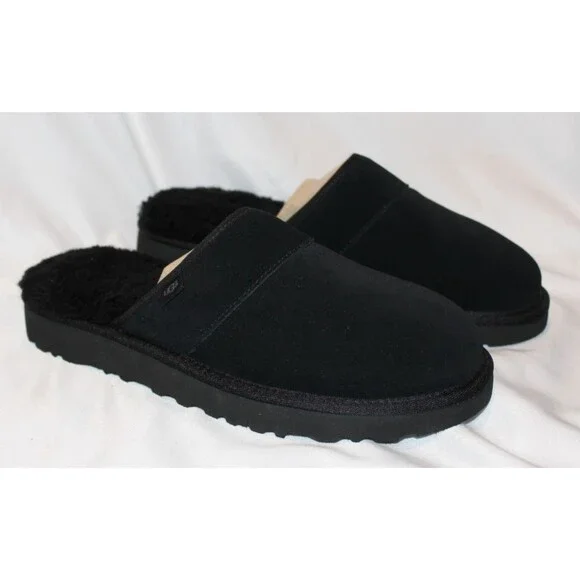 UGG Men's Slip-On Black Leisure Suede Scuffs Slippers SZ 11 NEW - Picture 1 of 6